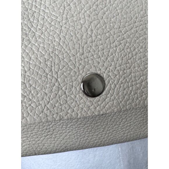 Itaian Leather Shoulder Bag Purse Clutch w/ 2 Pockets Removable Strap - Picture 4 of 6